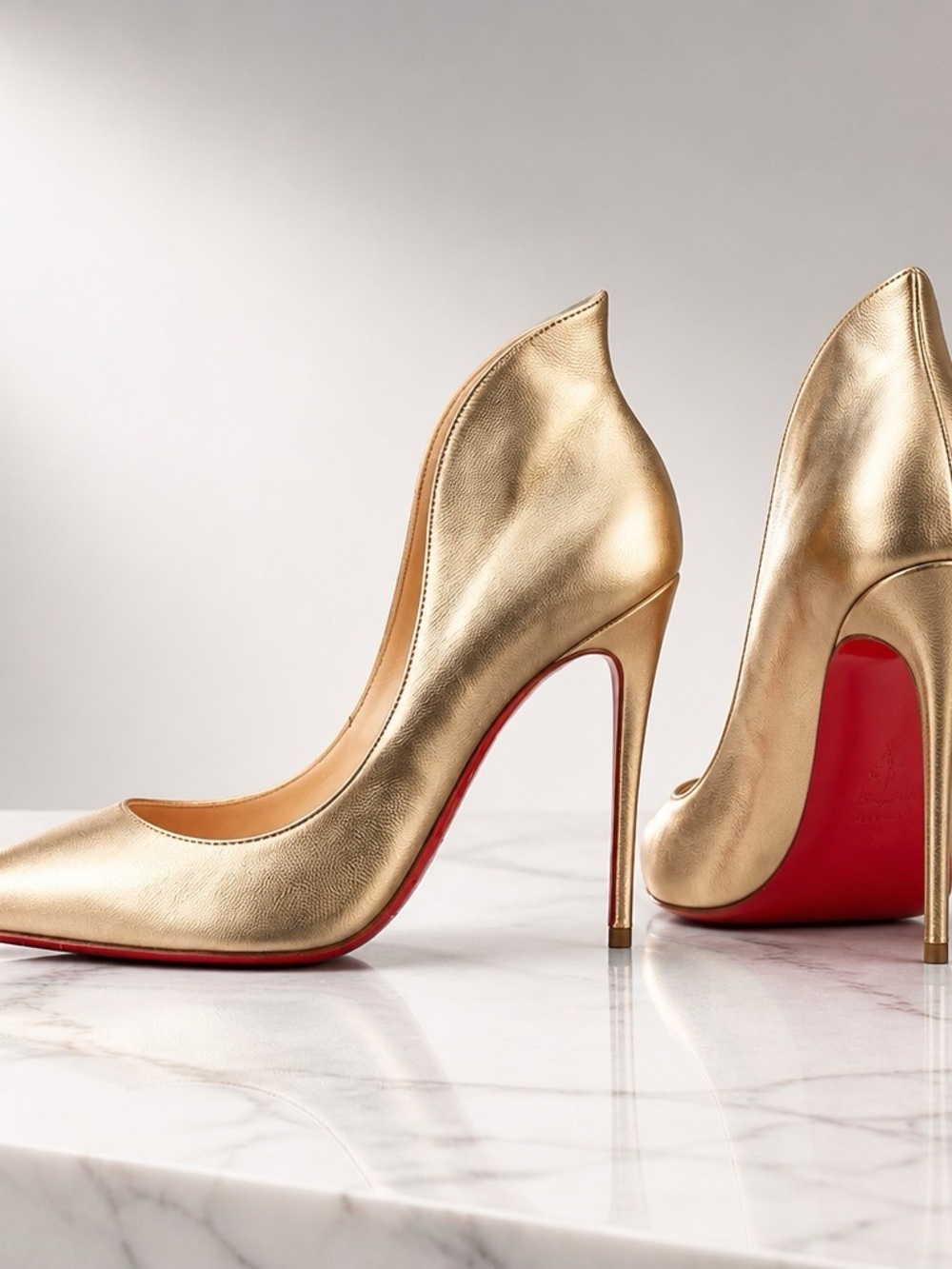 Christian Louboutin Mea Culpa Metallic Gold - RARE 2014 Limited Collection 36.5